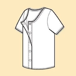 日本製女用前開式自粘內衣 - 三分袖 (穿脫簡單設計)